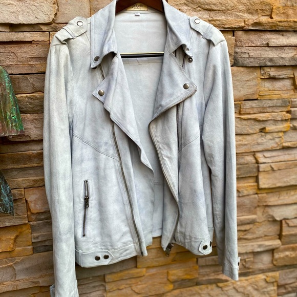 Jakett men’s NWOT XL suede distressed leather jacket - Picture 4 of 16